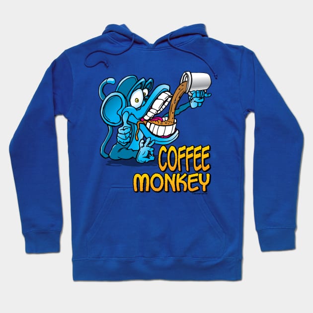Coffee Monkey Toon Hoodie by eShirtLabs
